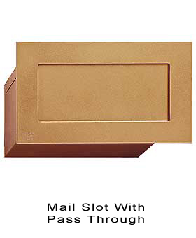 Mail Slot with Pass Through<BR>Gold Finish
